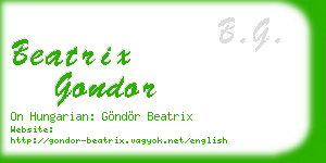beatrix gondor business card