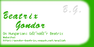 beatrix gondor business card